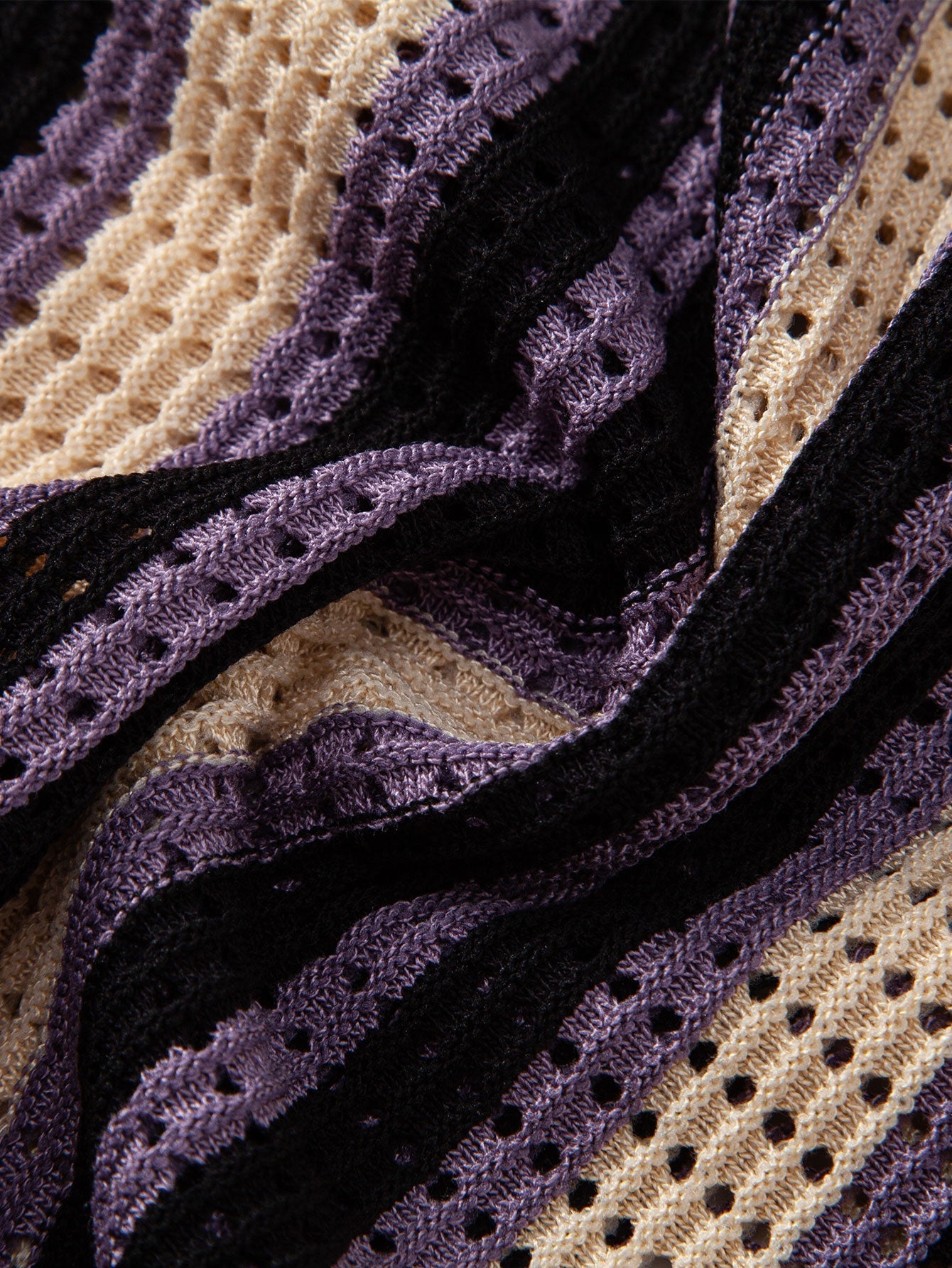 Striped Shirt with Crochet Eyelets and Straight-Leg Linen Pants