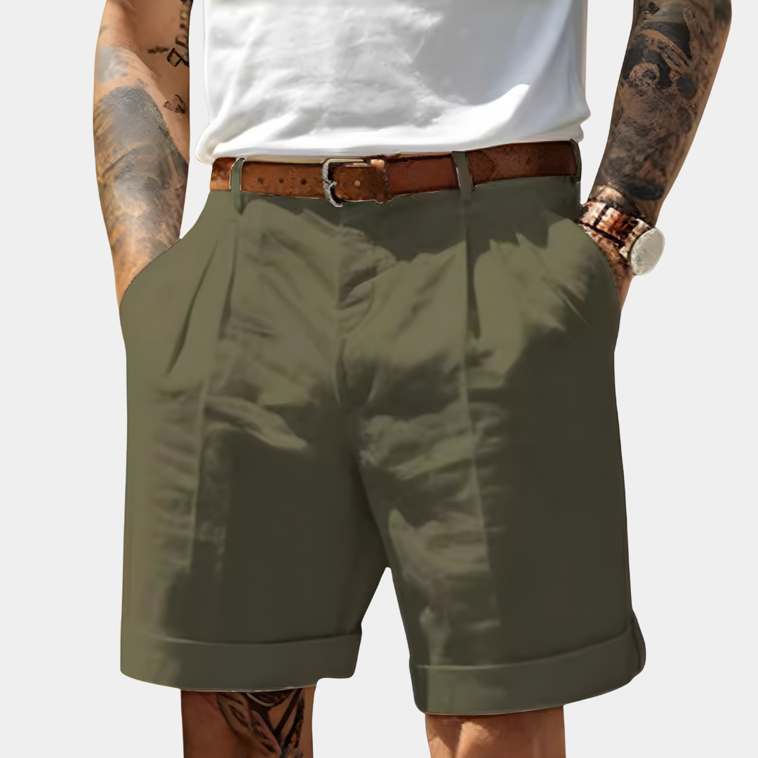 Elegant Breathable Cotton Bermuda Shorts