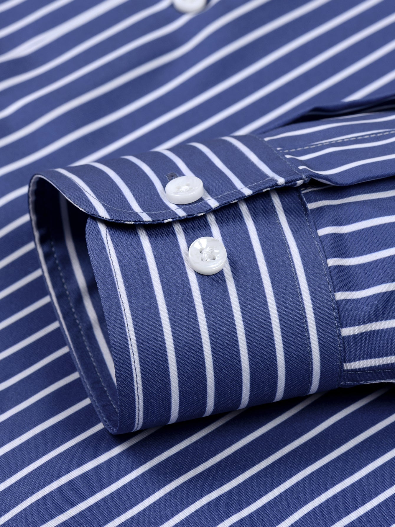 Button-Up Long Sleeve Striped Shirt
