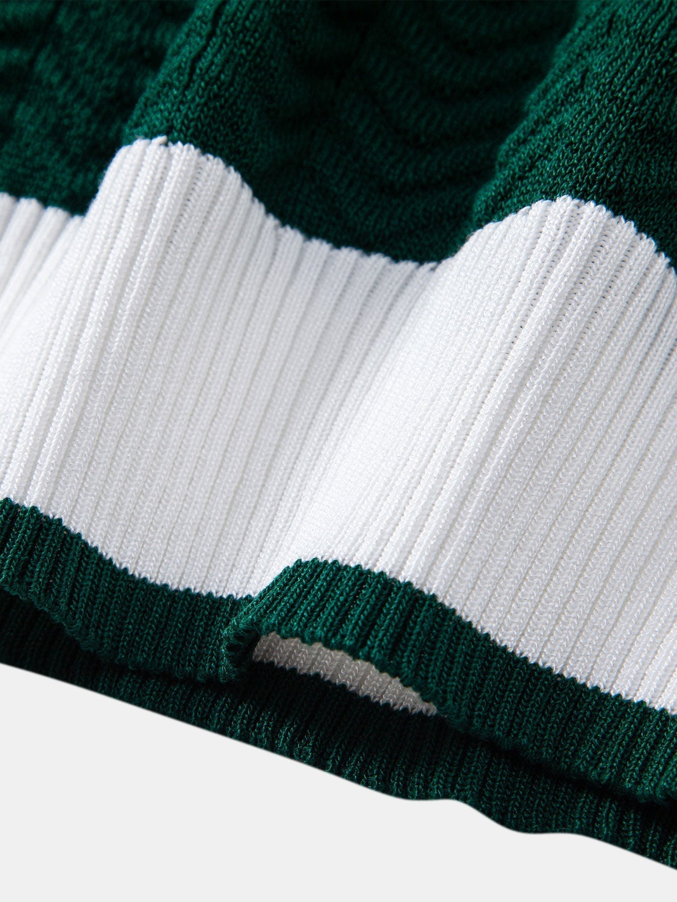 Textured Knit Polo with Slim Fit Trousers