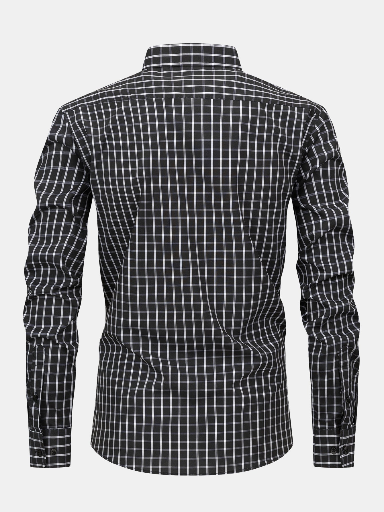 Checked Long Sleeve Shirt with Buttons & Slim Fit Narrow Leg Pants