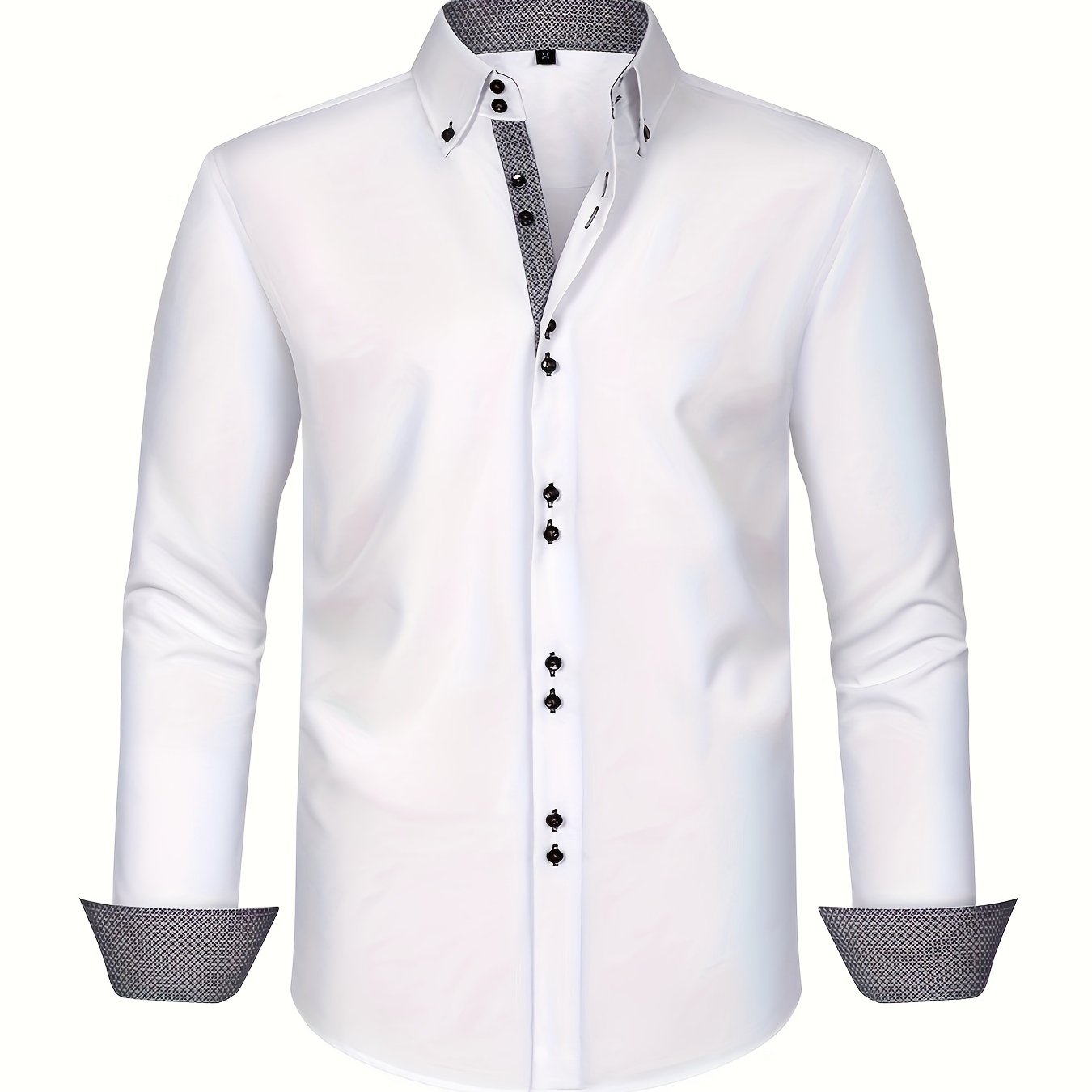 ALBERTO | Sleek Elegant Shirt with Contrasting Accents