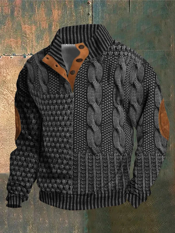 Cozy Patterned Pullover - NICK
