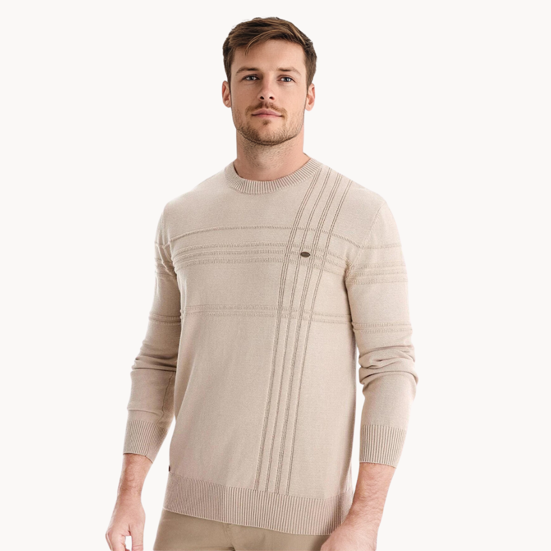 Stylish Checked Pullover for Men - Elegant Design