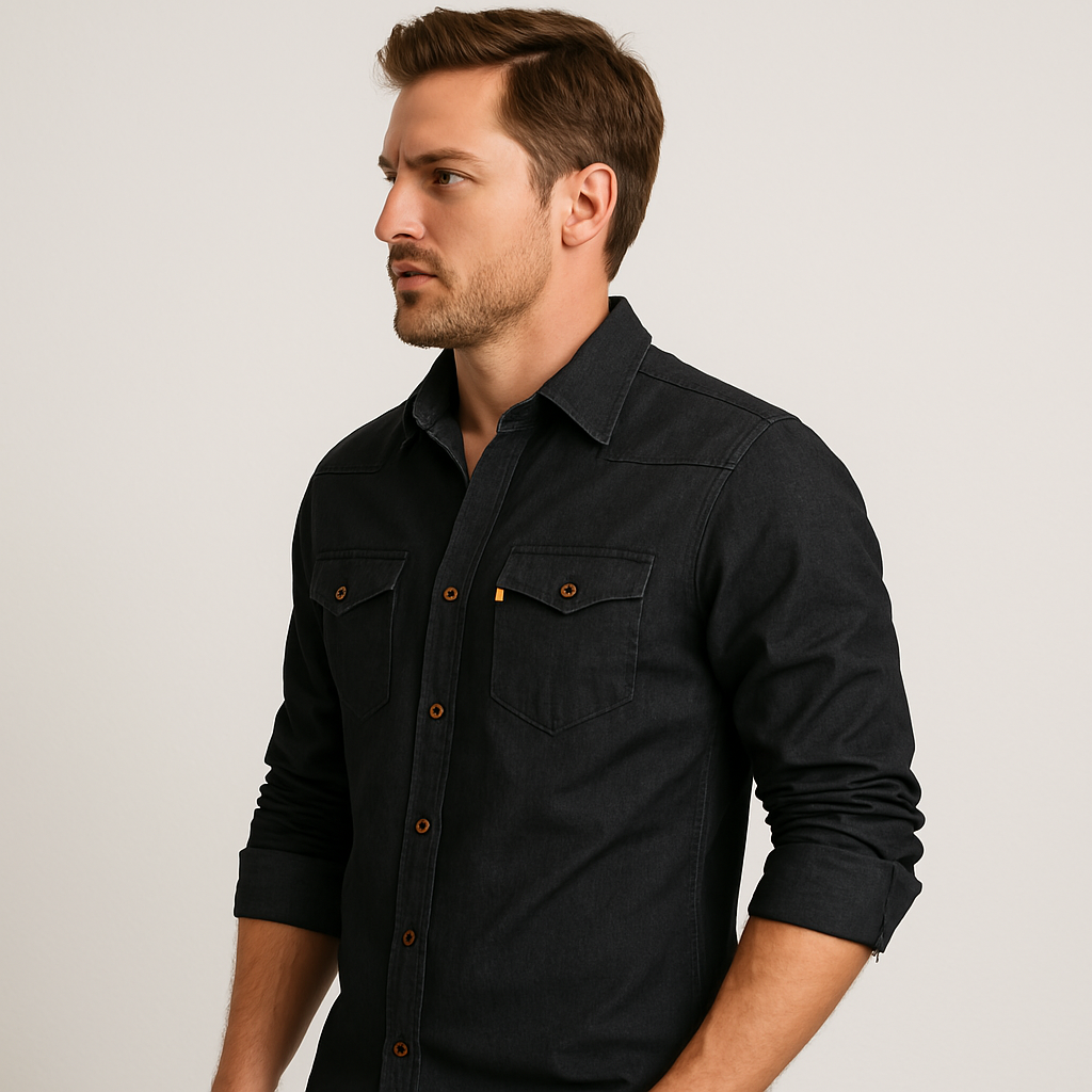 Stylish Slim Fit Denim Shirt