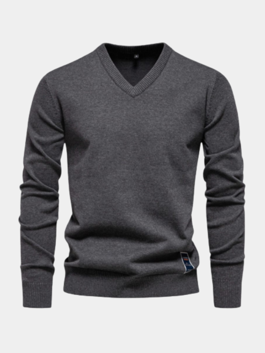 Classic Cotton V-Neck Sweater