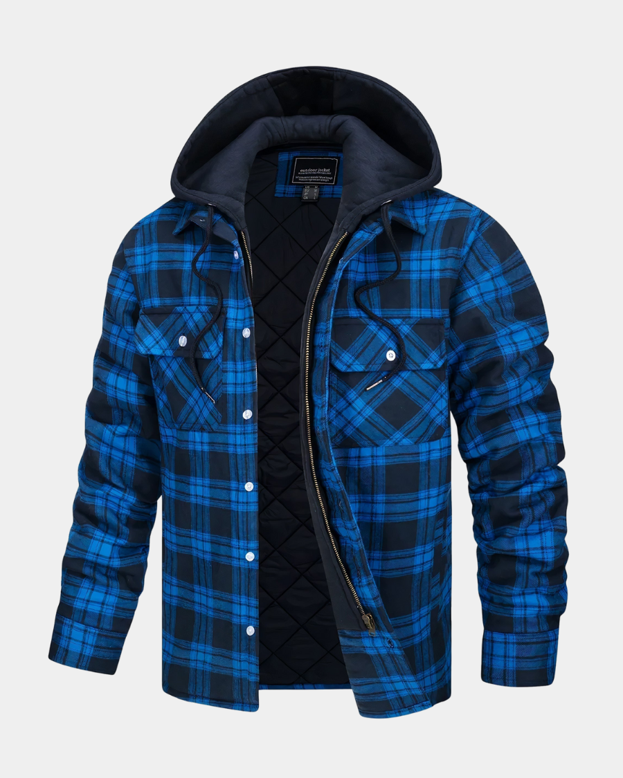 Checked Hooded Jacket