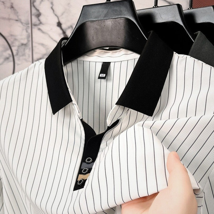 Refined Striped Polo Shirt