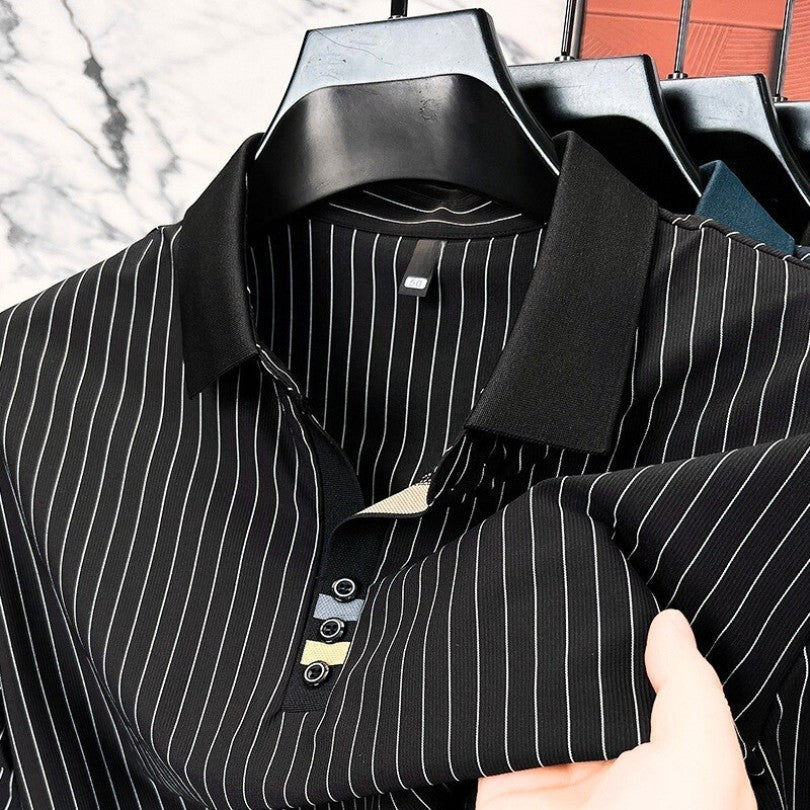 Refined Striped Polo Shirt