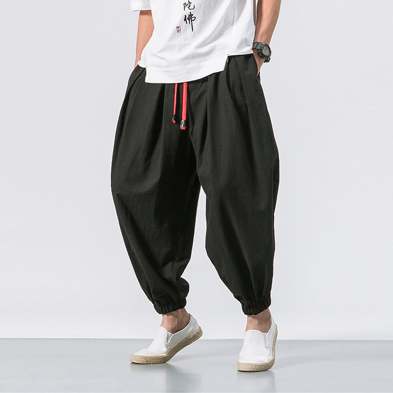 Relaxed Fit Oversized Cotton Pants