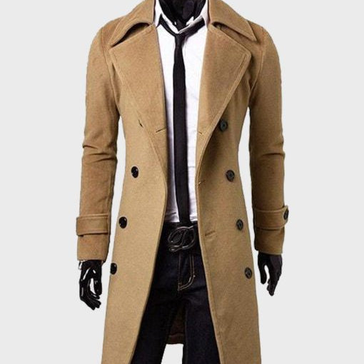 Double-Breasted Wool Coat