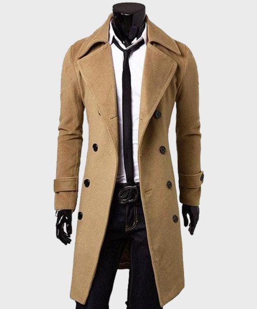 Double-Breasted Wool Coat