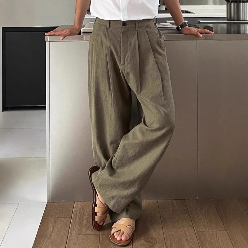 LOUIS | Relaxed Fit Linen Wide-Leg Trousers