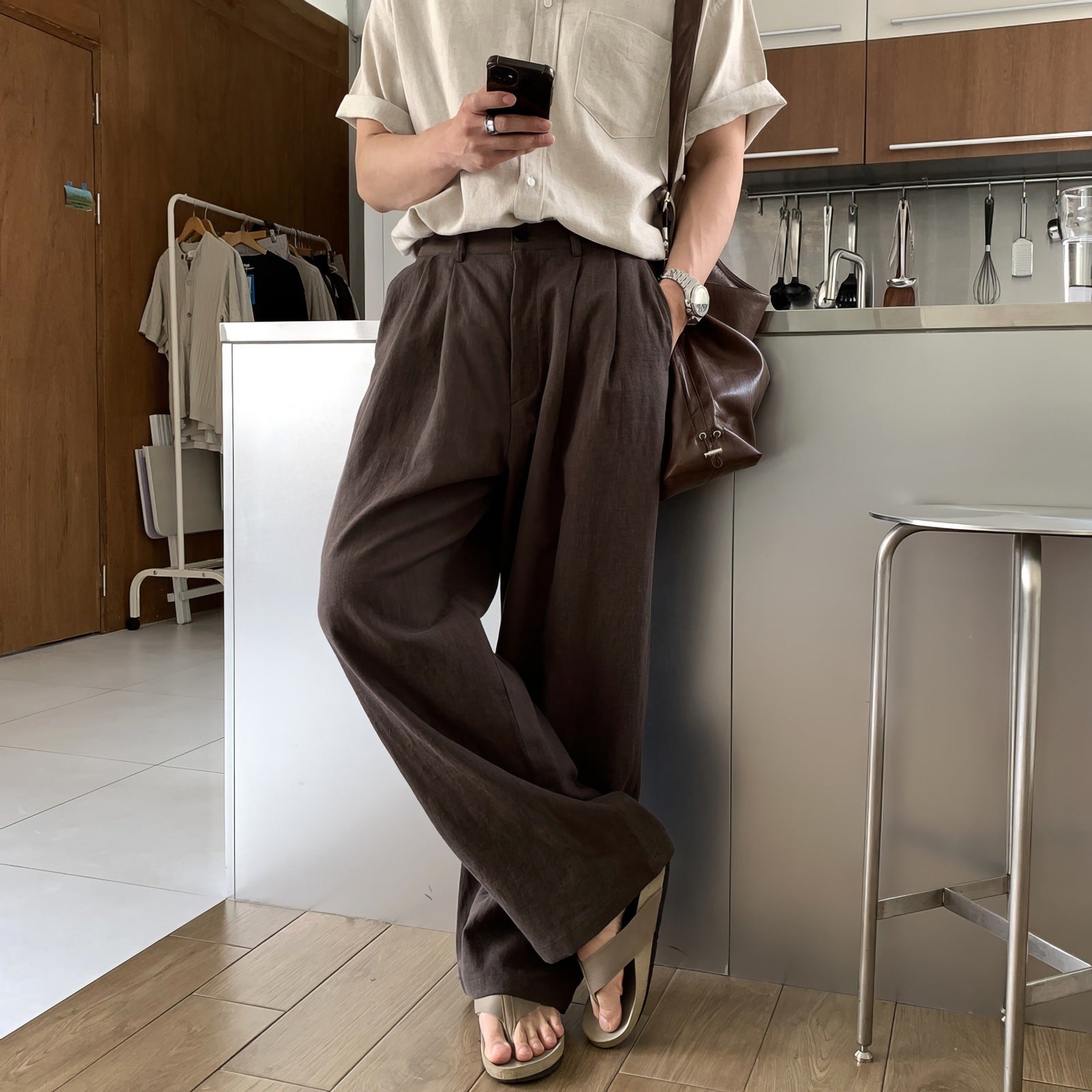 LOUIS | Relaxed Fit Linen Wide-Leg Trousers