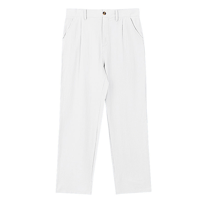 NICCOLÒ | Relaxed Fit Linen Wide-Leg Pants