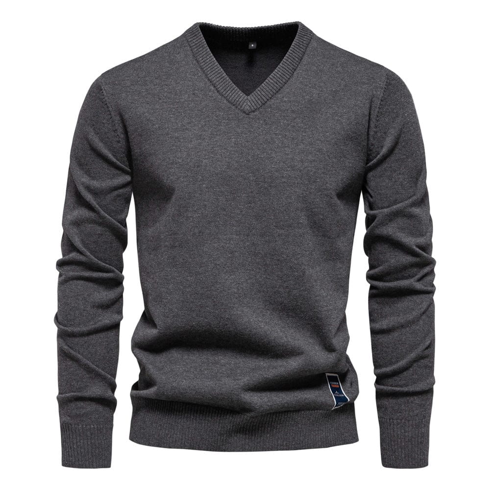 Classic Cotton V-Neck Sweater