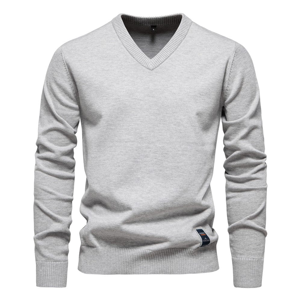Classic Cotton V-Neck Sweater