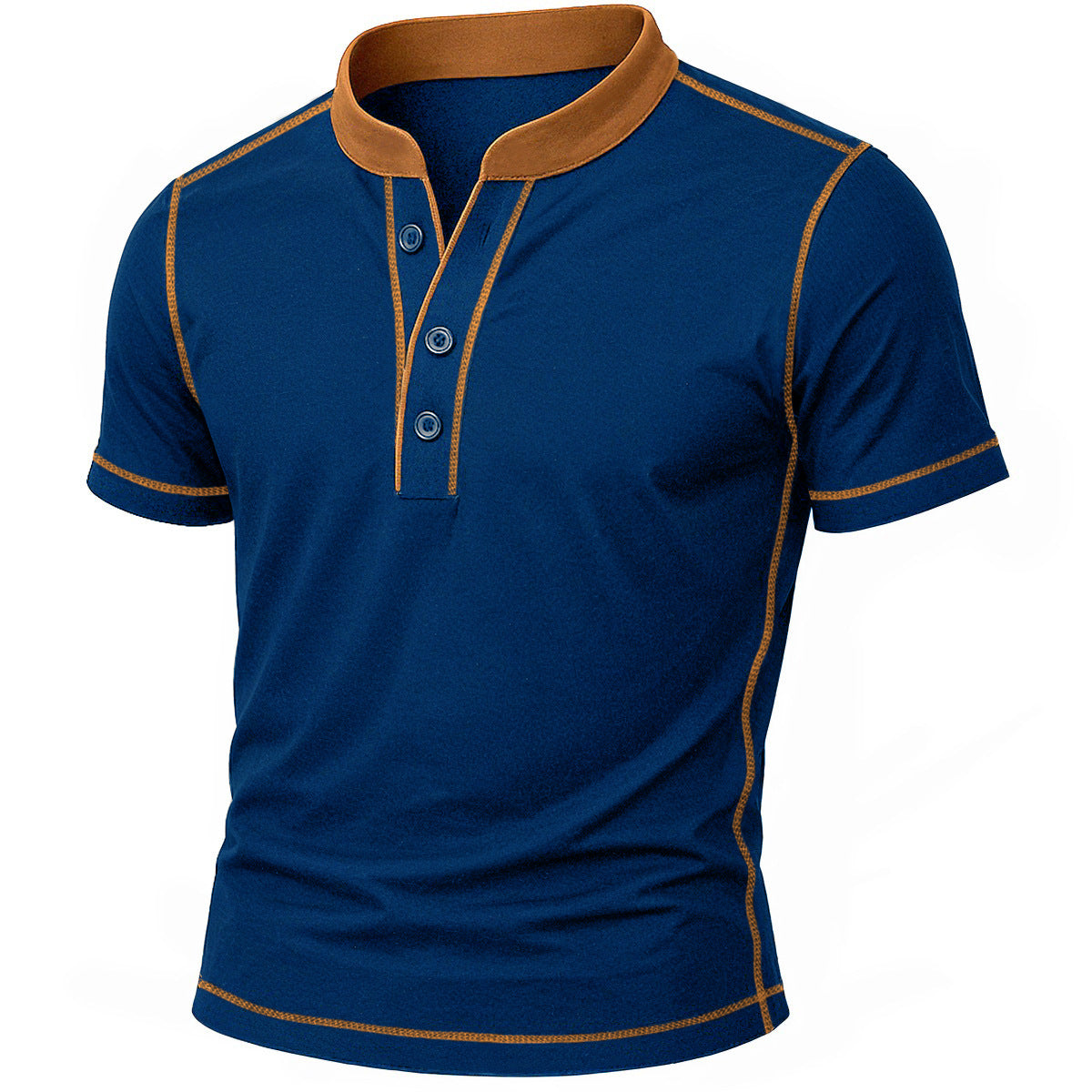 OLIVIER | Henley Shirt with Ember Trim