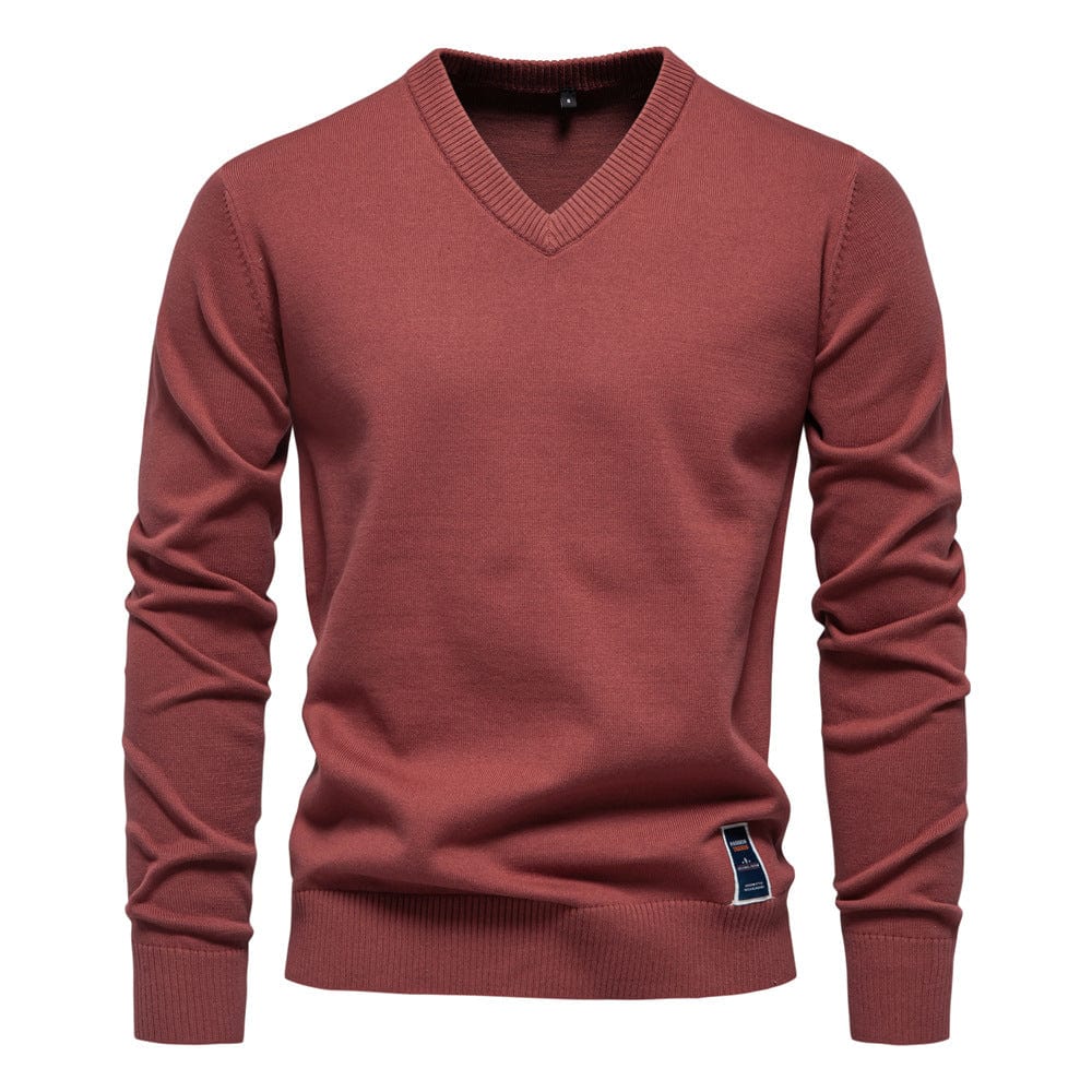 Classic Cotton V-Neck Sweater