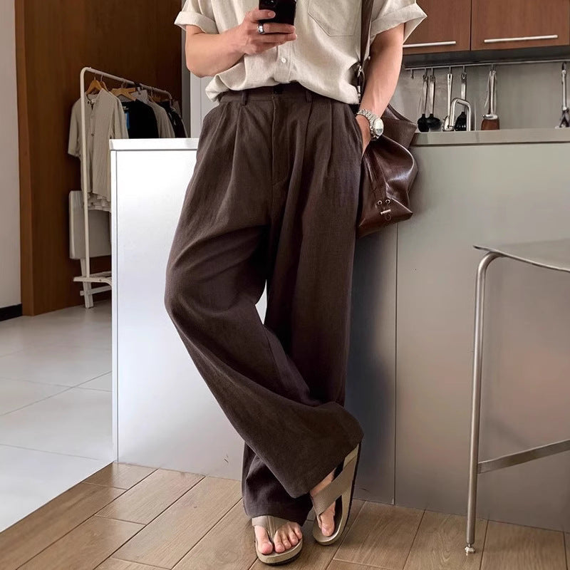 LOUIS | Relaxed Fit Linen Wide-Leg Trousers