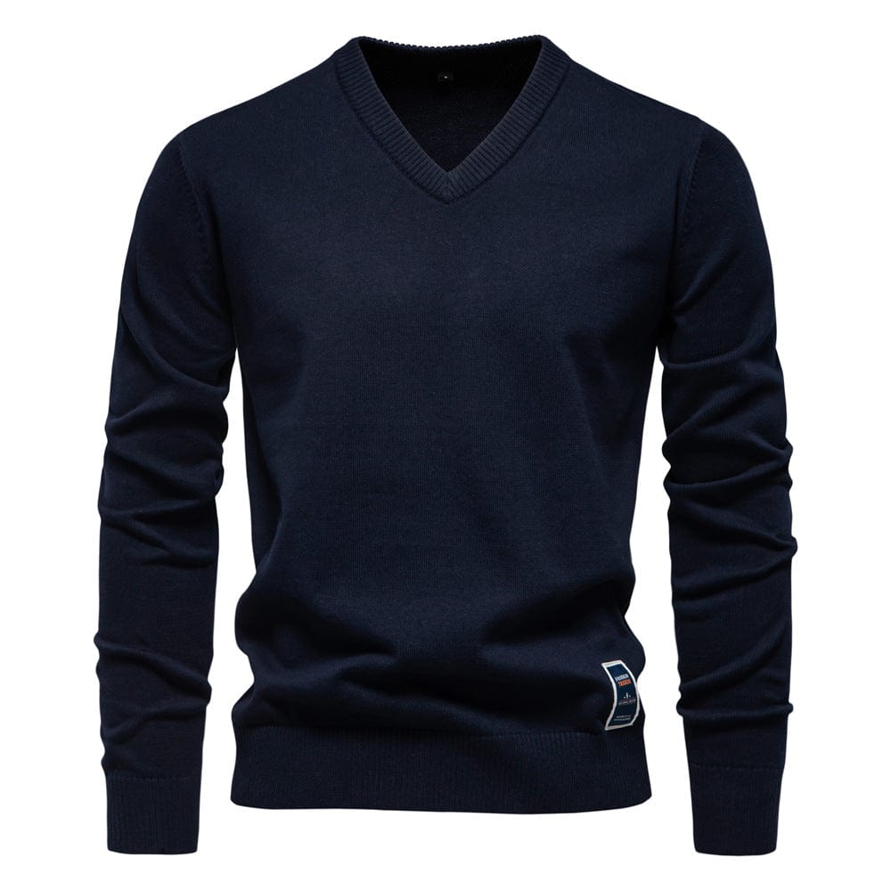 Classic Cotton V-Neck Sweater