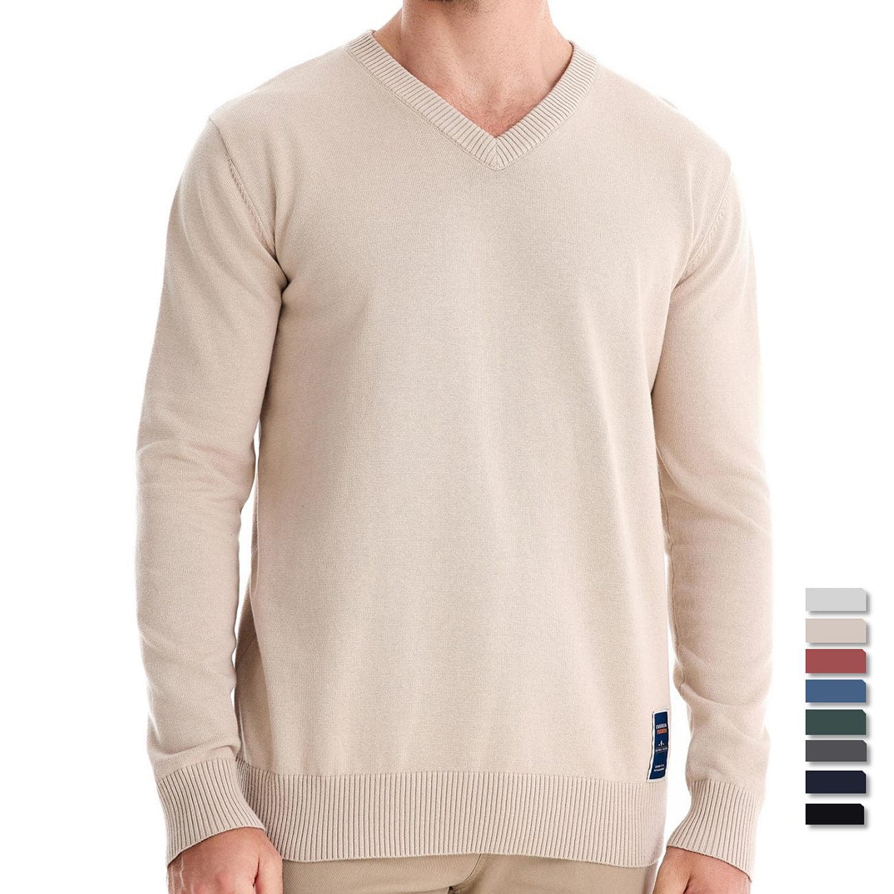 Classic Cotton V-Neck Sweater