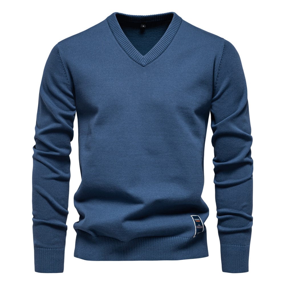 Classic Cotton V-Neck Sweater