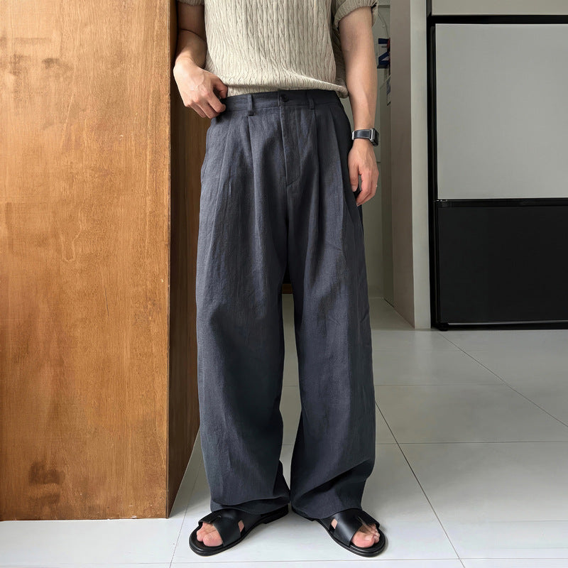 LOUIS | Relaxed Fit Linen Wide-Leg Trousers