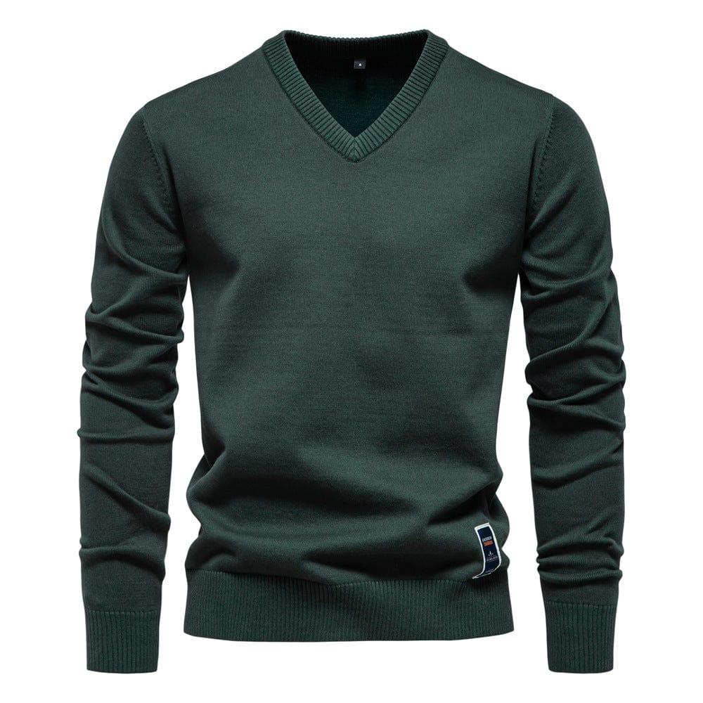 Classic Cotton V-Neck Sweater