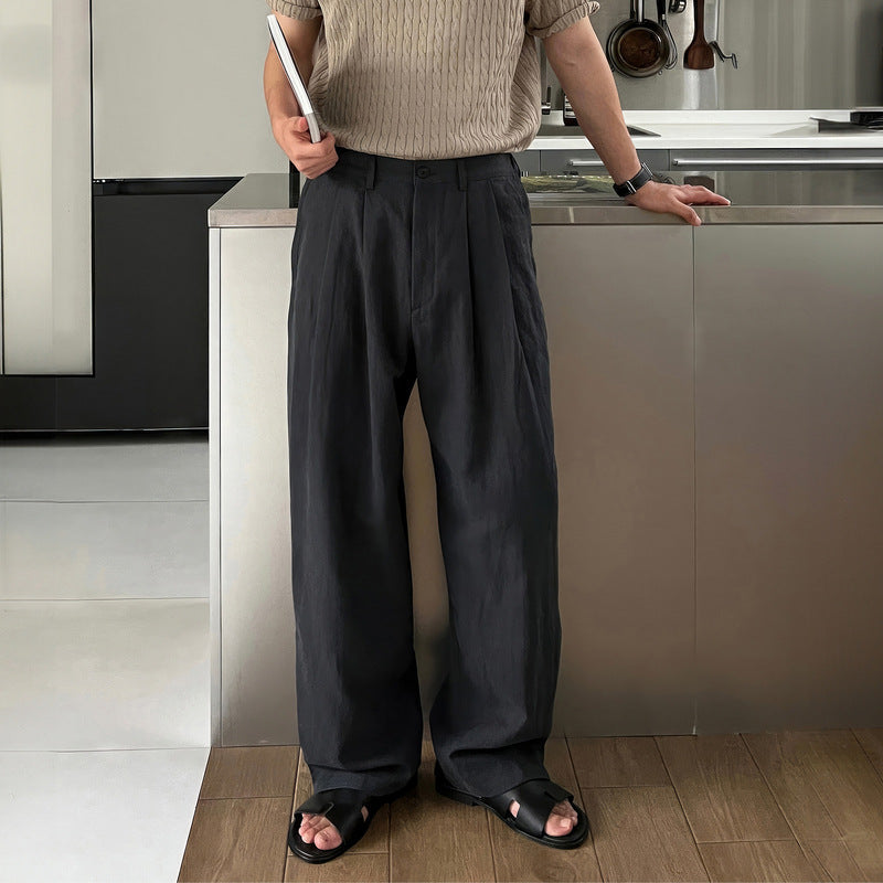 LOUIS | Relaxed Fit Linen Wide-Leg Trousers