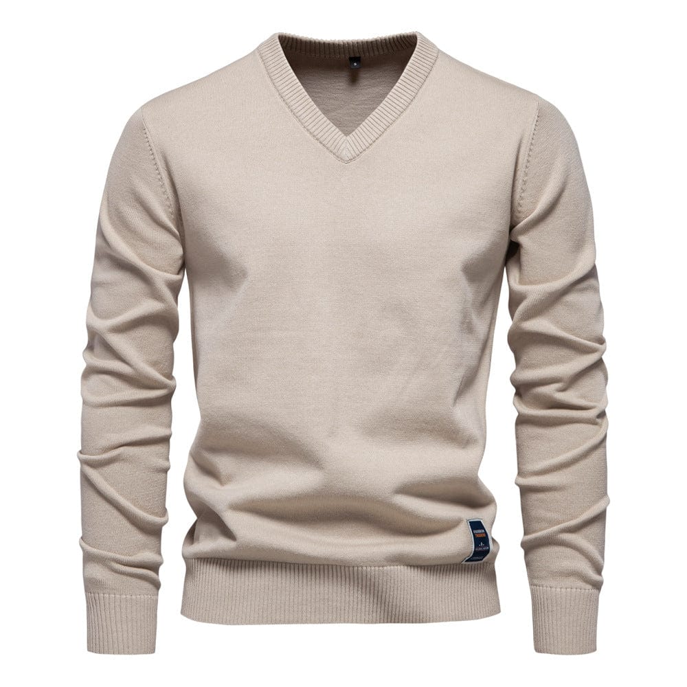 Classic Cotton V-Neck Sweater