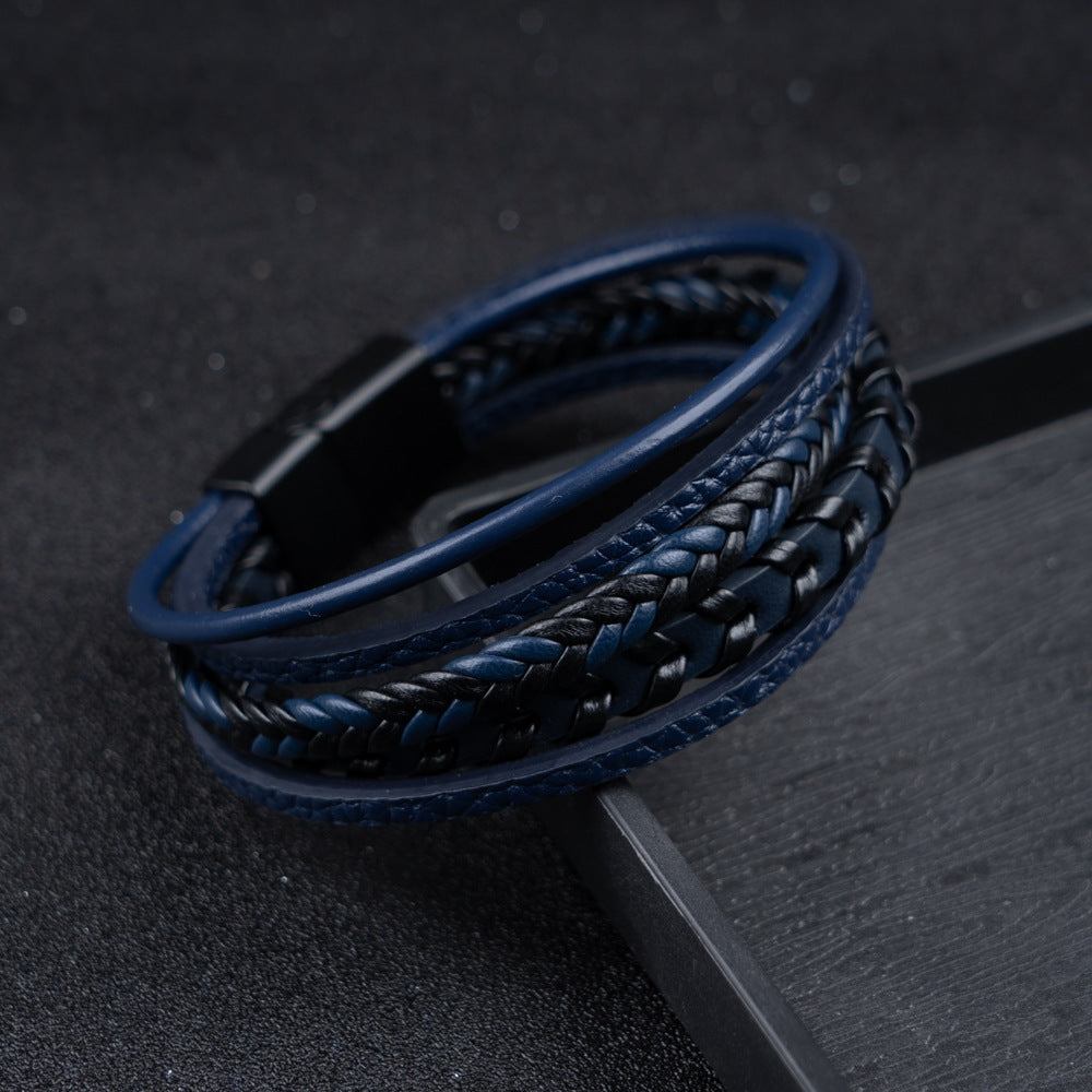 Premium Men's Leather Bracelet - Luxury Style