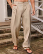 NICCOLÒ | Relaxed Fit Linen Wide-Leg Pants