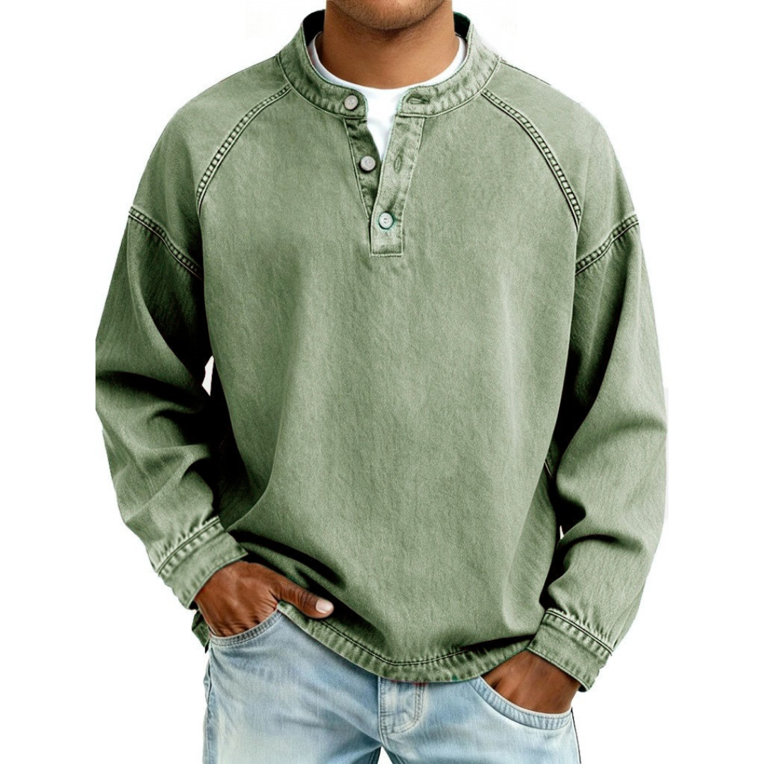 George | Vintage Denim Henley Shirt