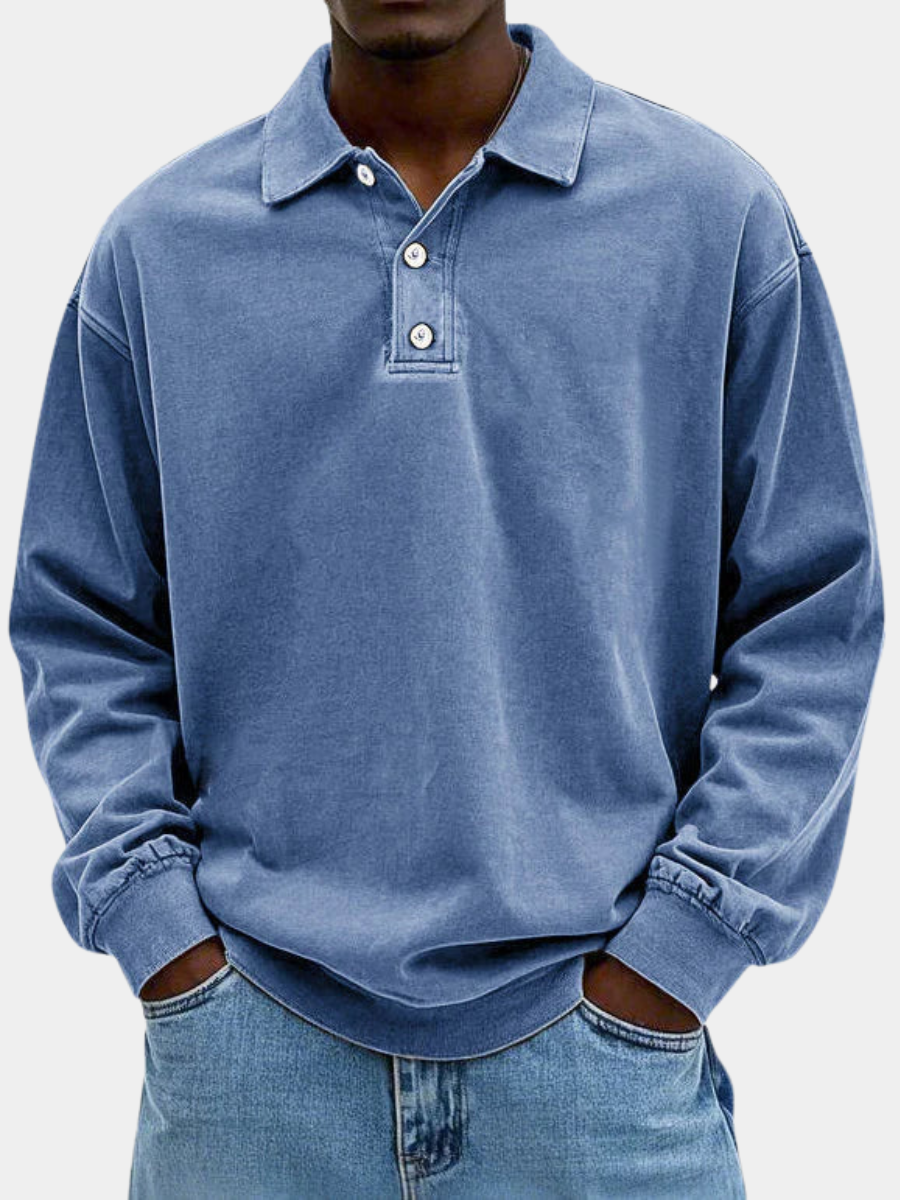 Casual Knit Polo Sweater