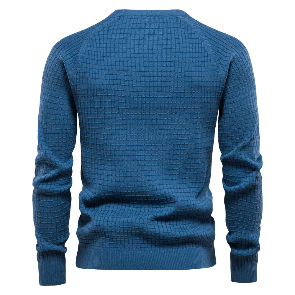 Men's Checked Pattern Pullover