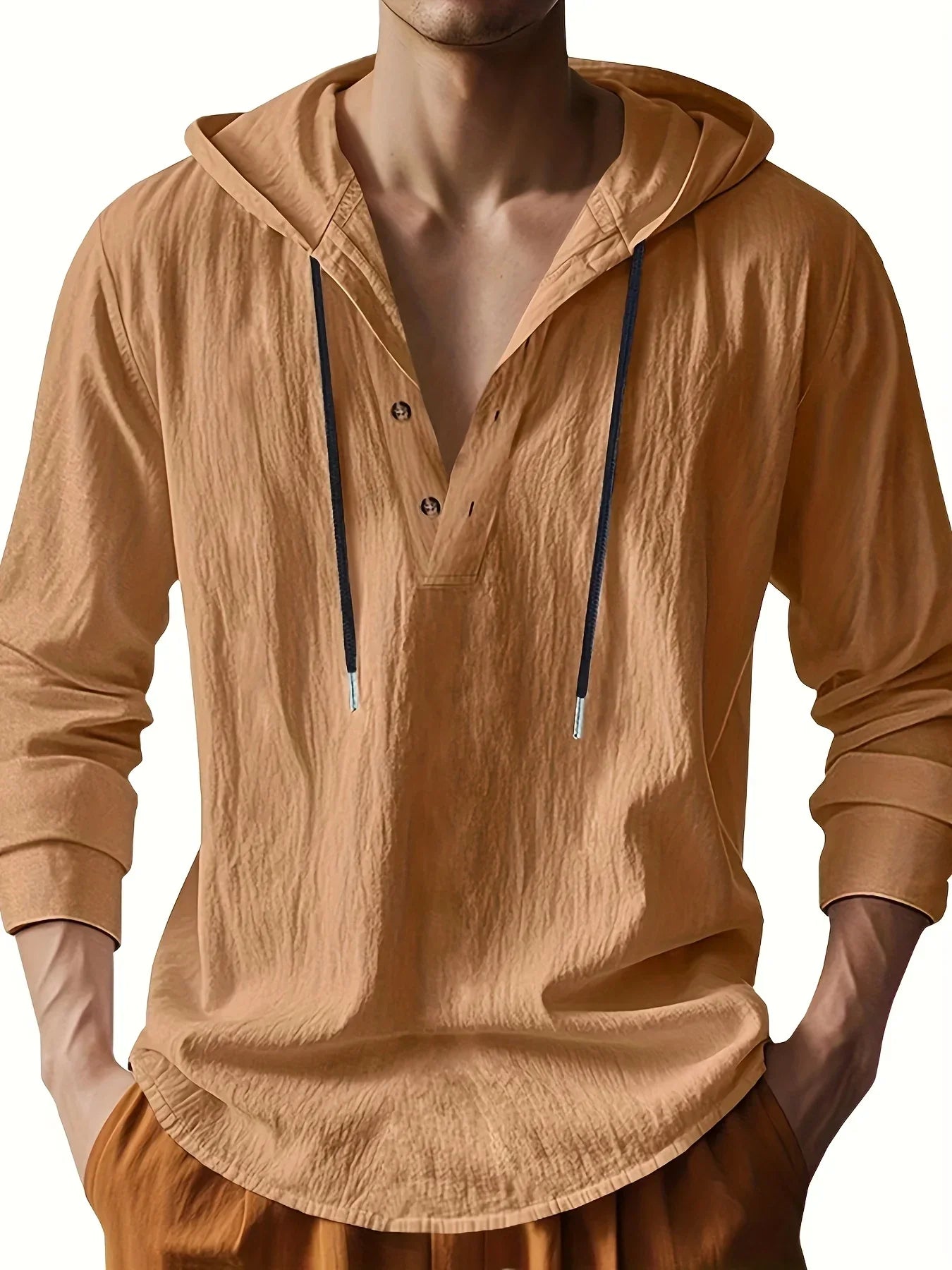 Luxury Hooded Linen Shirt