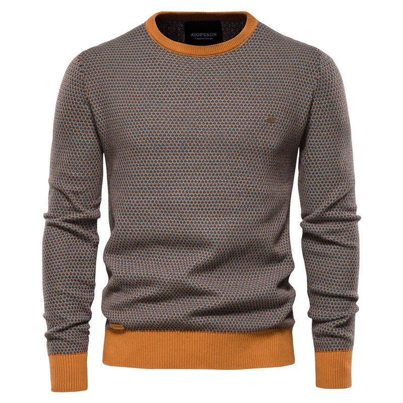 Men's Checkered Pattern Pullover