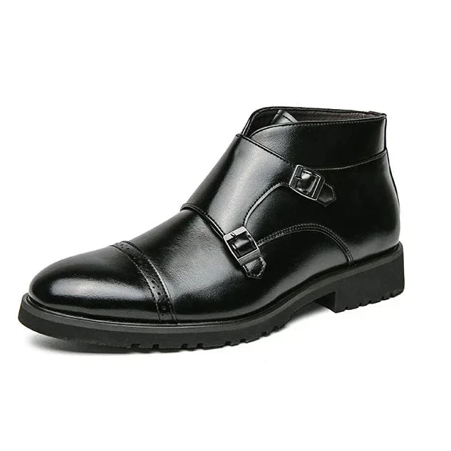 Double Buckle Monk Boots