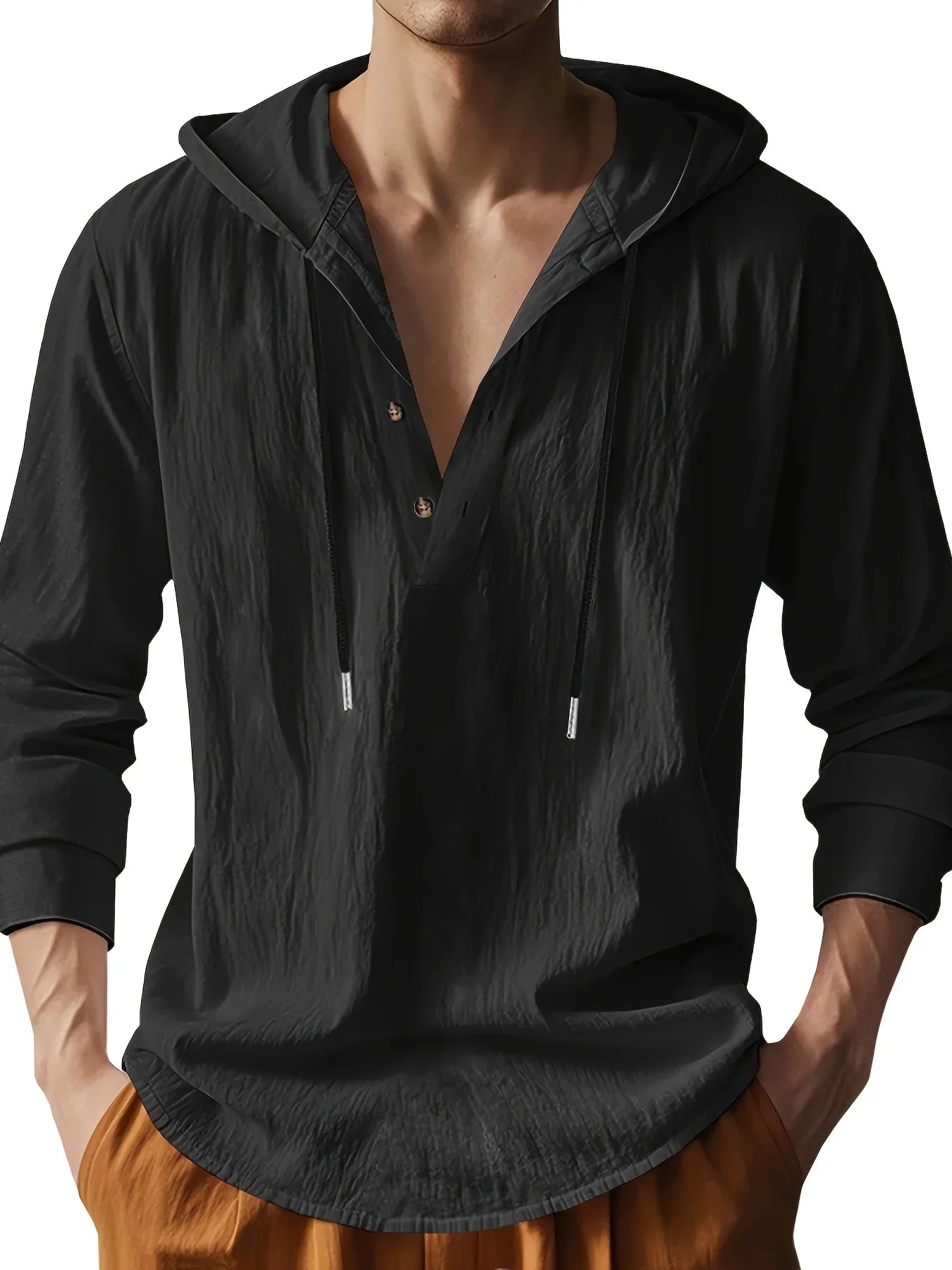 Luxury Hooded Linen Shirt