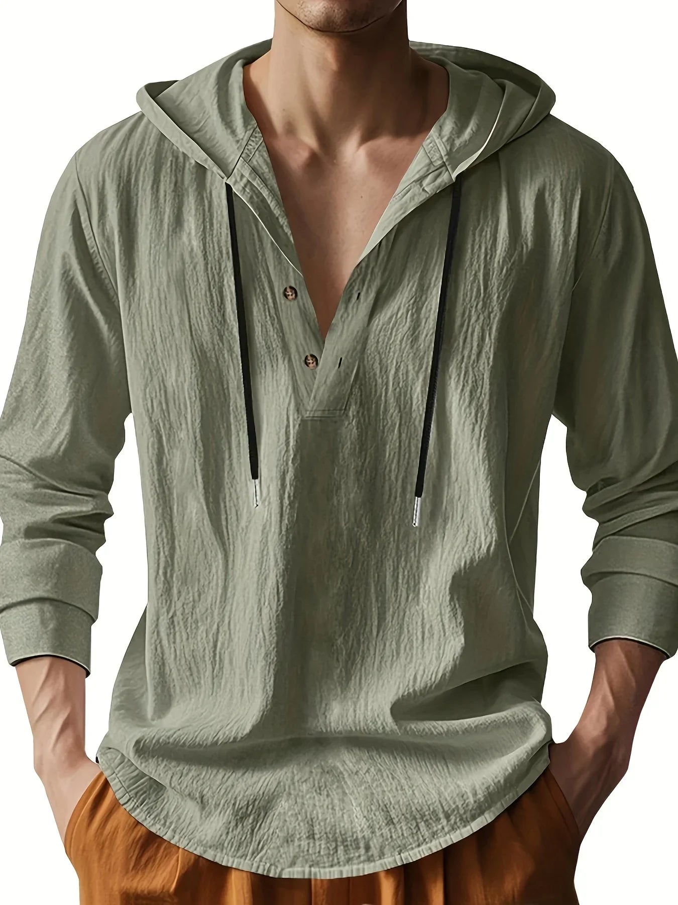 Luxury Hooded Linen Shirt