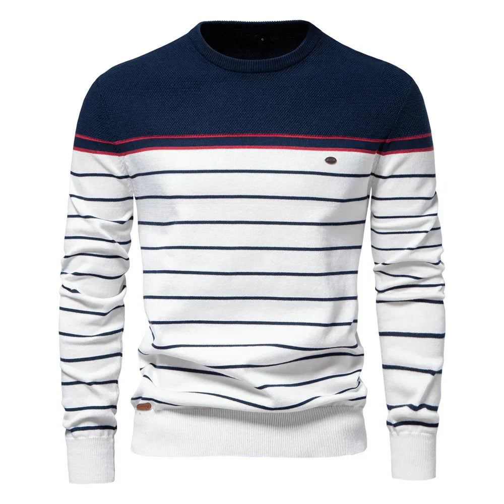 Men's Striped Pullover Sweatshirt