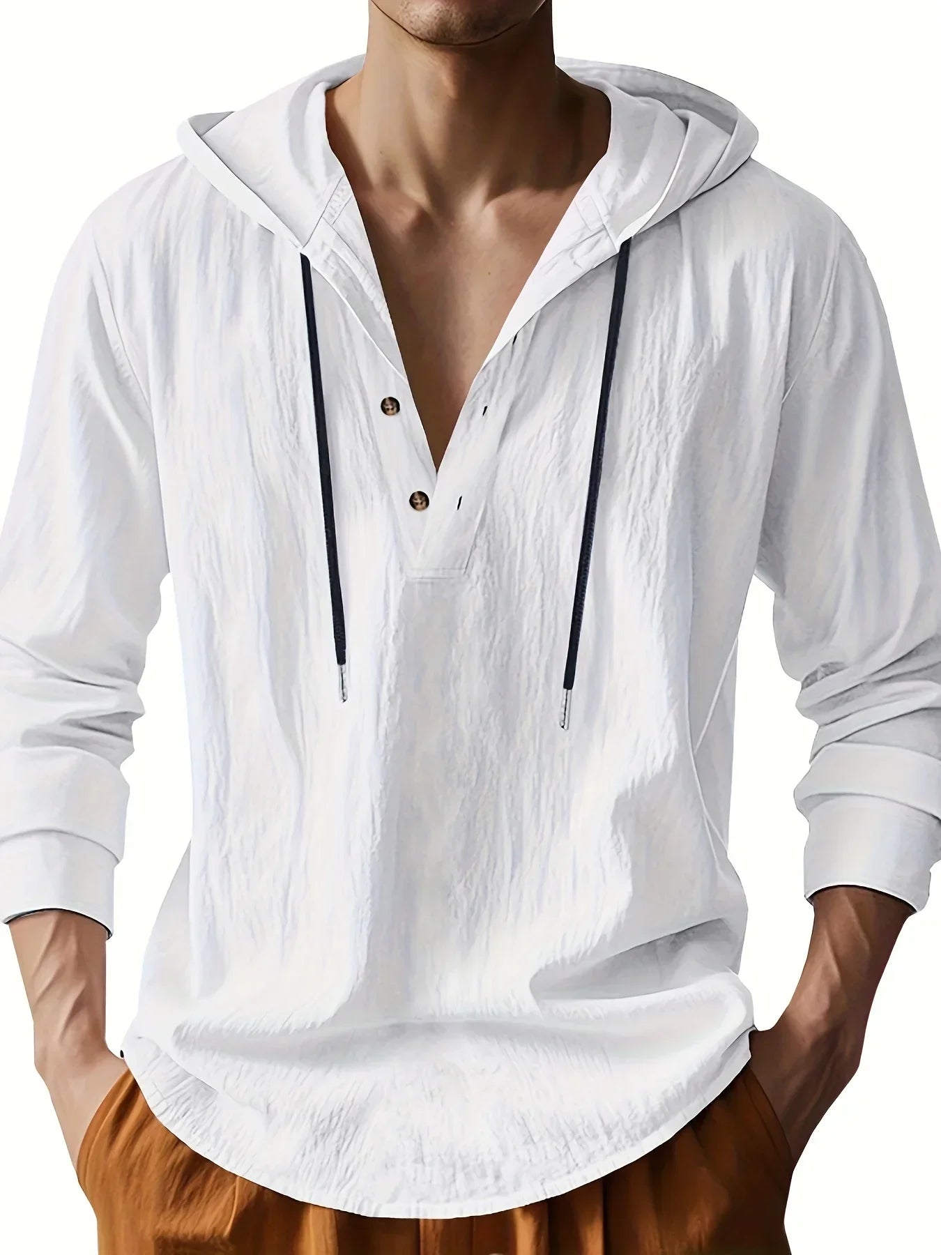Luxury Hooded Linen Shirt