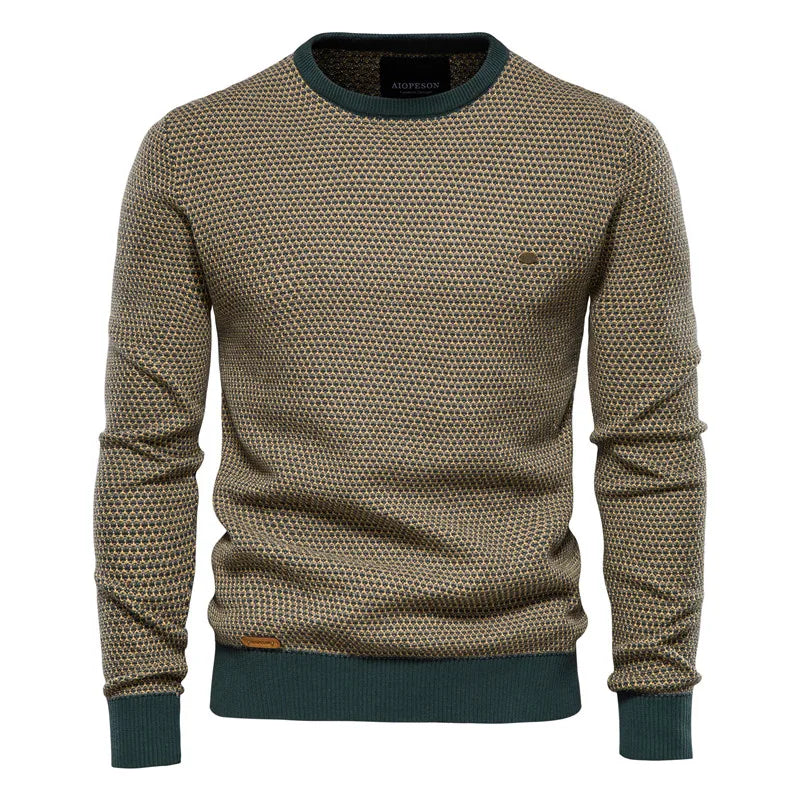 Men's Checkered Pattern Pullover