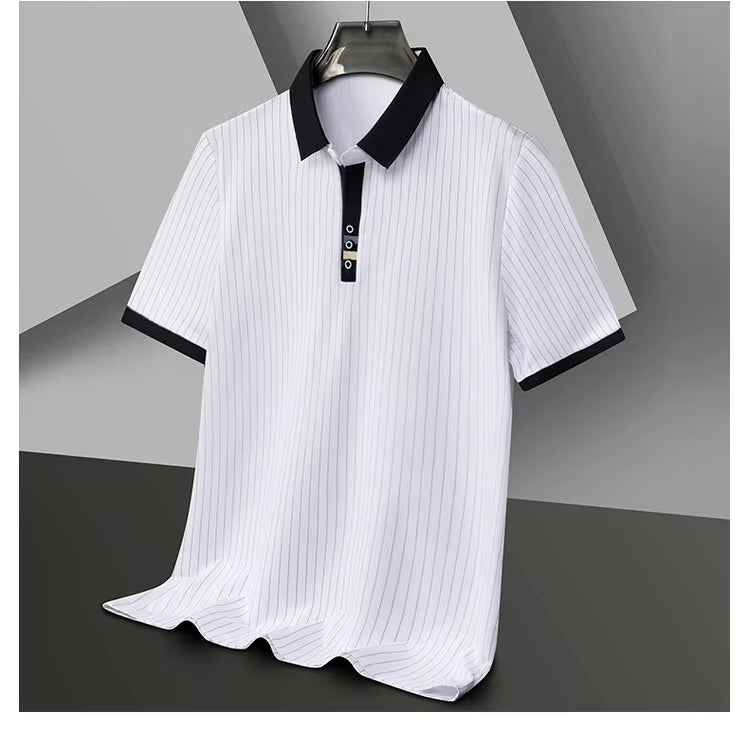 Refined Striped Polo Shirt