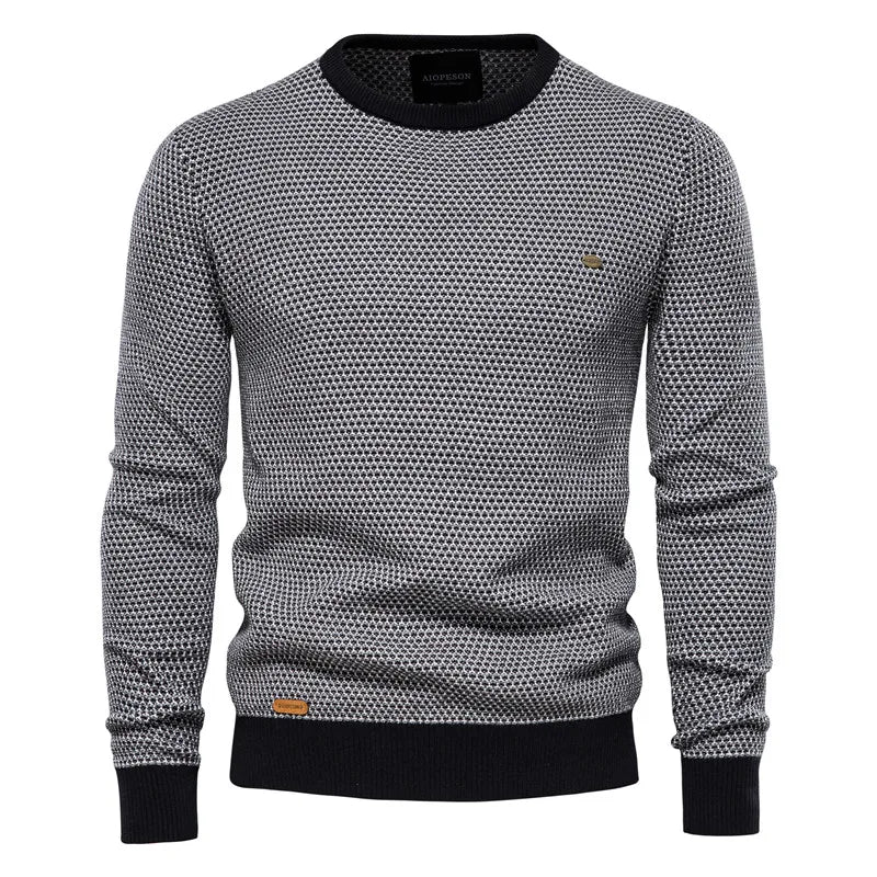 Men's Checkered Pattern Pullover