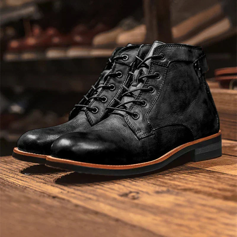 Men's Retro Round Toe Boots