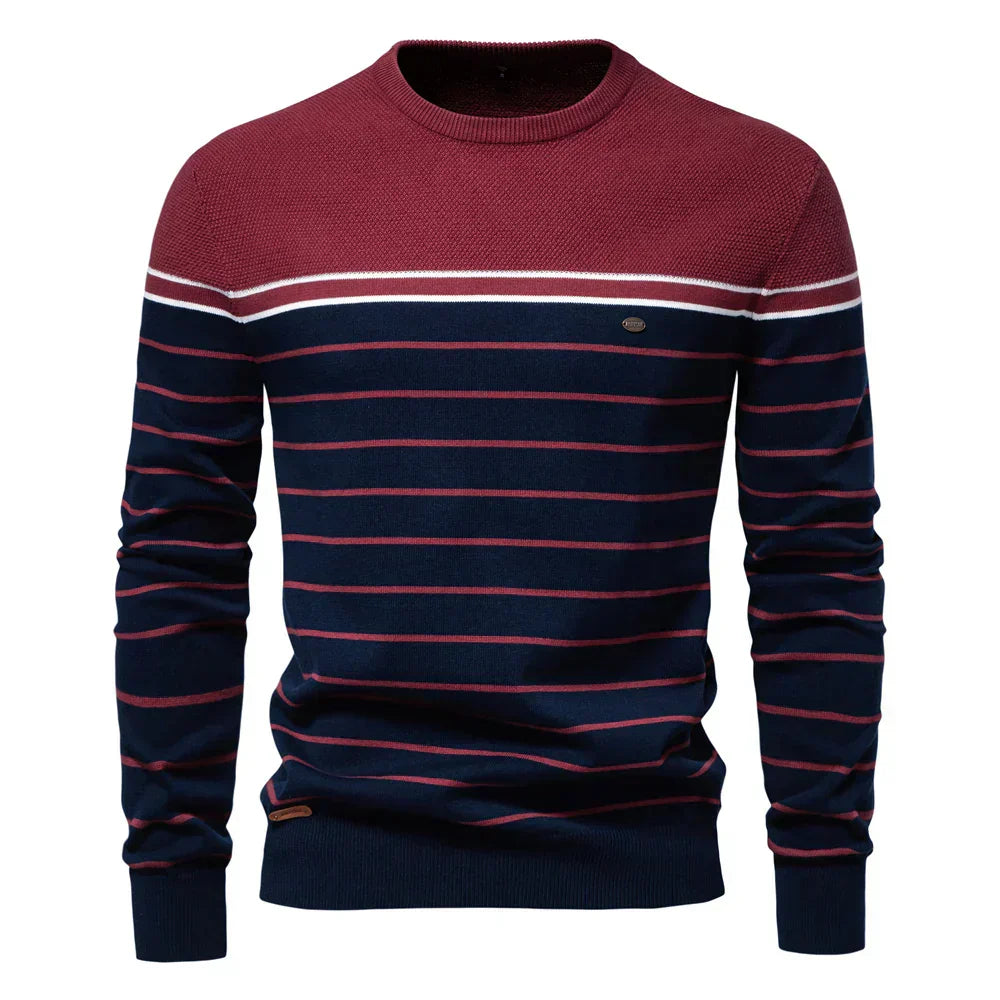 Men's Striped Pullover Sweatshirt