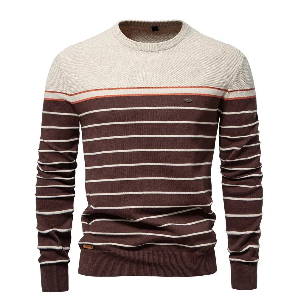Men's Striped Pullover Sweatshirt