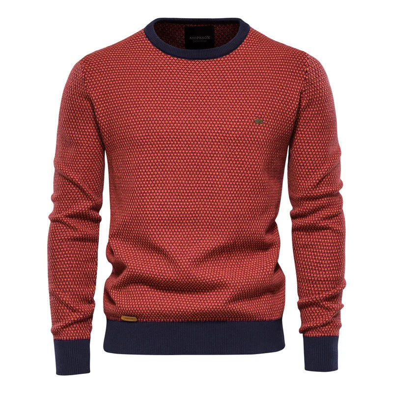 Men's Checkered Pattern Pullover